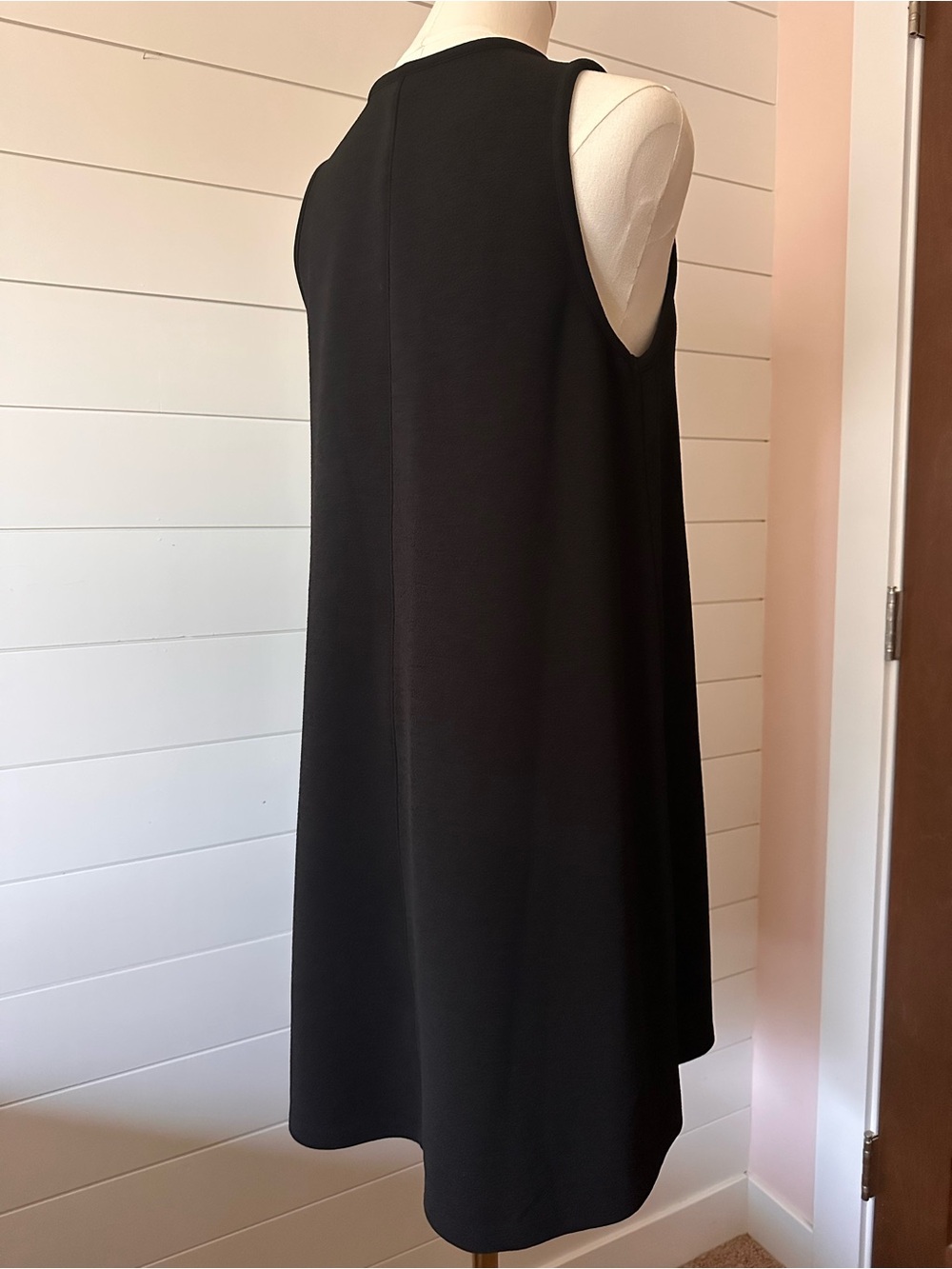 NEW Madewell Black Sleeveless Shift Dress - Picture 5 of 8